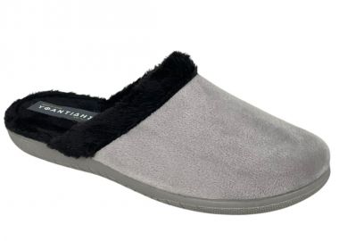 Παντόφλες γυναικείες | Υφασμάτινες | Υφαντίδης | 760007 | Γκρι - Υφαντίδης - 